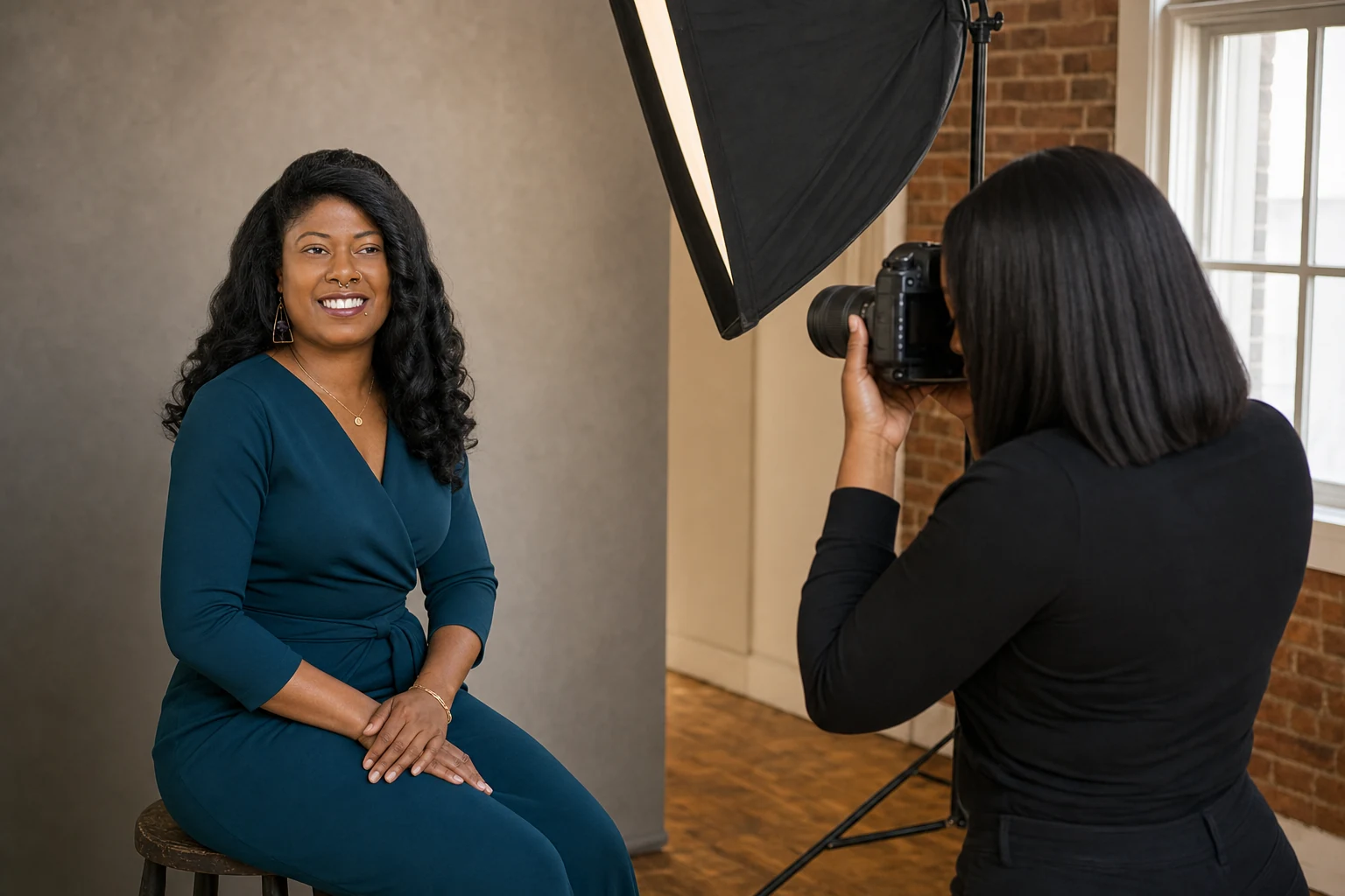 Racquel Washington in a premium Queen’s Collective Birthing brand photo session